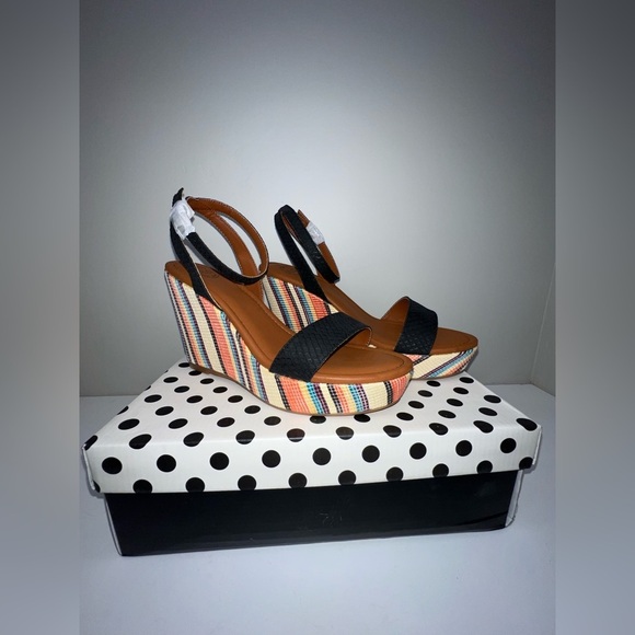 NIB Mojo Moxy By Dolce Women’s Sandal Multicolor Wedges 9 - Picture 3 of 5
